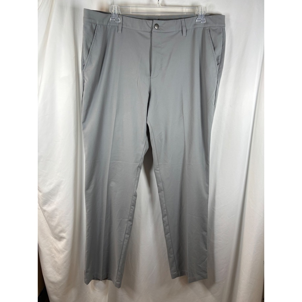 Adidas Ultimate365 Mens Grey Golf Pants Stretch Flat Front 44x34 RN88387